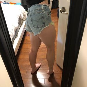 SOLD - Urban Outfitters Raw Hem Levis Denim Shorts